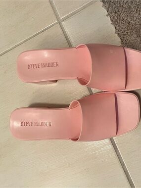Steve Madden Pastel Pink Slide Mules